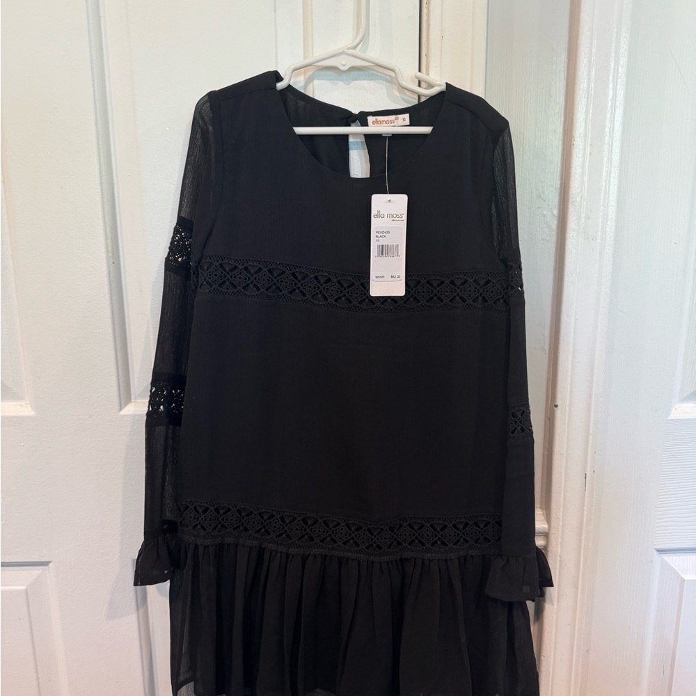 ELLA MOSS Chiffon Lace Girls Party Dress